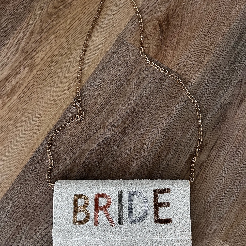 Lulu's Bride Beaded Clutch - Cream and Gold